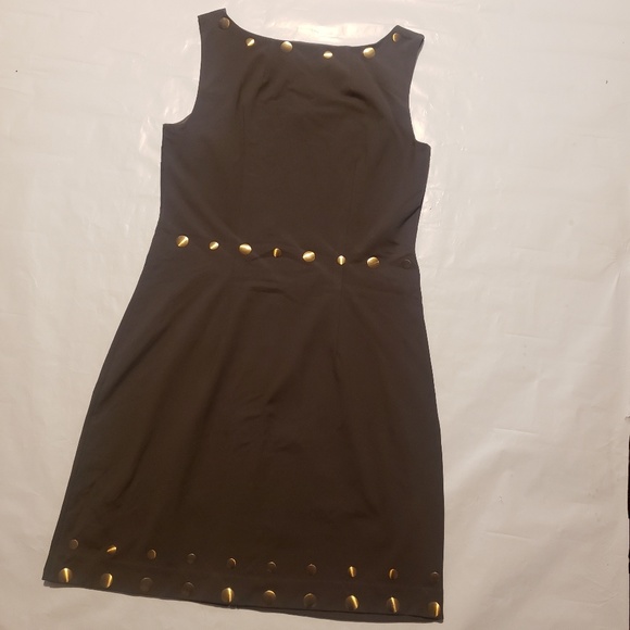 Cynthia Rowley Army Green/Gold Sheath Dress Medium - Picture 3 of 8